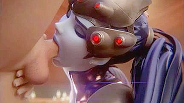 The scenery of the video is so sexually hot Overwatch Widowmaker POV hentai sex