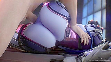 The scenery of the video is so sexually hot Overwatch Widowmaker POV hentai sex