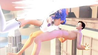 Awesome pron video showing sexy hentai action with a big boobs angel lady