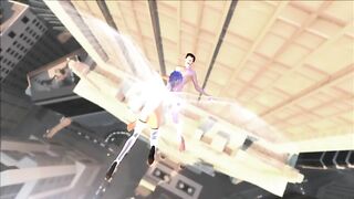 Awesome pron video showing sexy hentai action with a big boobs angel lady