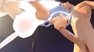 Awesome pron video showing sexy hentai action with a big boobs angel lady