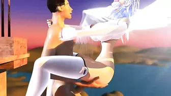 Awesome pron video showing sexy hentai action with a big boobs angel lady