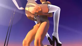 Awesome pron video showing sexy hentai action with a big boobs angel lady