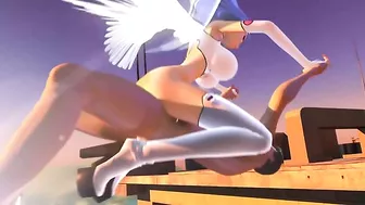 Awesome pron video showing sexy hentai action with a big boobs angel lady