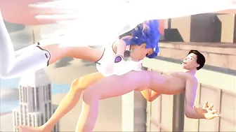 Awesome pron video showing sexy hentai action with a big boobs angel lady