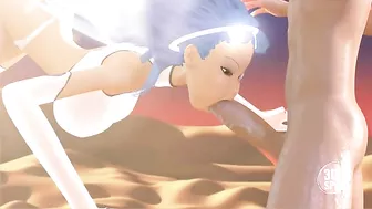 Awesome pron video showing sexy hentai action with a big boobs angel lady