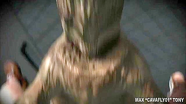 Dinosaur fucking a girl's pussy in a POV fucking with taboo pleasures in HD