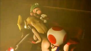 Princess Peach hentai with different fucking and hot orgasms in HD quality