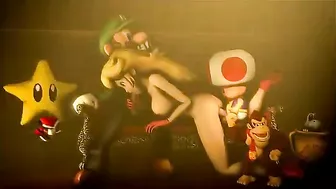 Princess Peach hentai with different fucking and hot orgasms in HD quality