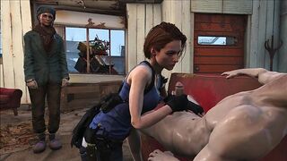 Jill Valentine gets fucked in Fallout 4 because she is a mega horny whore