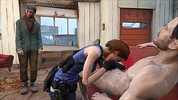 Jill Valentine gets fucked in Fallout 4 because she is a mega horny whore
