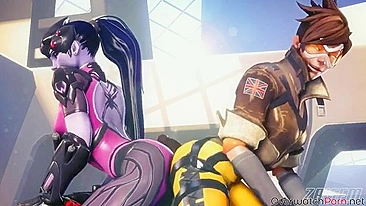 Widowmaker hentai loving with big dicks punishing her relentless twat here