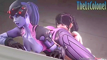 Widowmaker hentai loving with big dicks punishing her relentless twat here