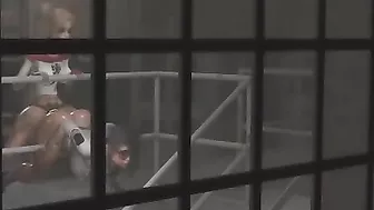 Harley Quinn hentai showing prison domination and hardcore pussy blasting