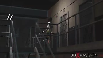 Harley Quinn hentai showing prison domination and hardcore pussy blasting