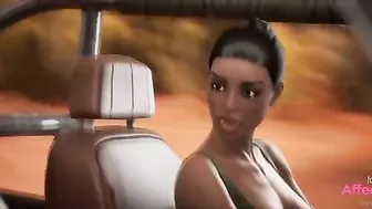 Senasual Adventures 7 Hentai girls share a double sided dildo in a taboo scene