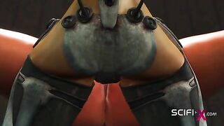 Sci fi sex scene featuring the best of brutal oral with real deal orgasms