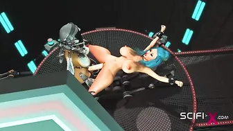 Sci fi sex scene featuring the best of brutal oral with real deal orgasms