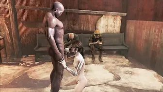 Fallout 4 Ellie getting fucked by a black cock in a rather taboo scene here