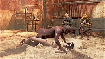 Fallout 4 Ellie getting fucked by a black cock in a rather taboo scene here