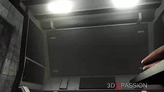 Cocksucking session from a sexy lady with a big fat ass in hentai futa porn