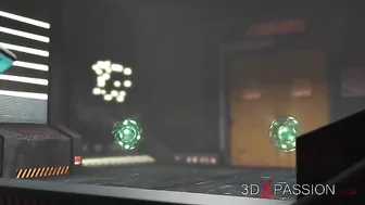 Cocksucking session from a sexy lady with a big fat ass in hentai futa porn