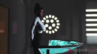 Cocksucking session from a sexy lady with a big fat ass in hentai futa porn