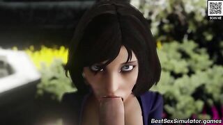 Elizabeth from Bioshock enjoying hot sex with horny cocks and real orgasms