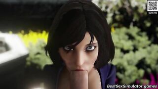 Elizabeth from Bioshock enjoying hot sex with horny cocks and real orgasms