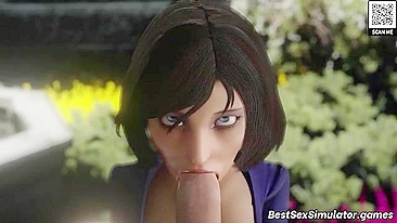 Elizabeth from Bioshock enjoying hot sex with horny cocks and real orgasms