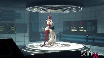 Sci fi hentai fucking with a good looking brunette that needs hard cock