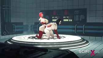 Sci fi hentai fucking with a good looking brunette that needs hard cock