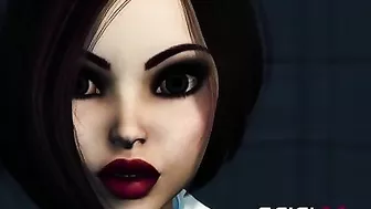 Sci fi hentai fucking with a good looking brunette that needs hard cock