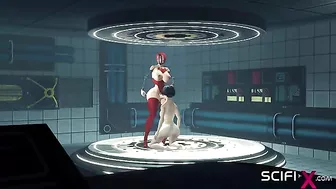 Sci fi hentai fucking with a good looking brunette that needs hard cock