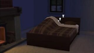 Sims porn featuring girl who is about to fellate a really horny dude's dick