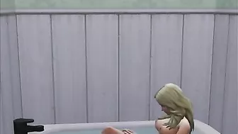 Sims porn featuring girl who is about to fellate a really horny dude's dick