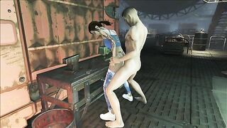 Fallout 4 gal gives scientist a very sensual blow job and then makes him cum