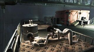 Fallout 4 gal gives scientist a very sensual blow job and then makes him cum