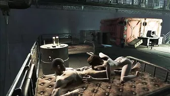 Fallout 4 gal gives scientist a very sensual blow job and then makes him cum