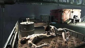 Fallout 4 gal gives scientist a very sensual blow job and then makes him cum