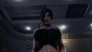 Ada Wong loves that dick's been put into her ass while still wearing her panties