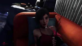 Ada Wong loves that dick's been put into her ass while still wearing her panties
