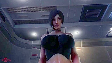 Ada Wong loves that dick's been put into her ass while still wearing her panties