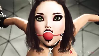 BDSM slave is going to satisfy her black master with her slutty mouth too