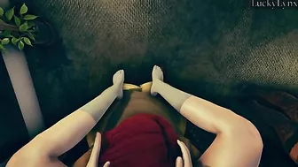 The most hardcore cocksucking from a hentai girl that needs to feel his taste