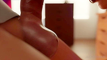 Cock worship session from a pretty babe that looks so good in the nude