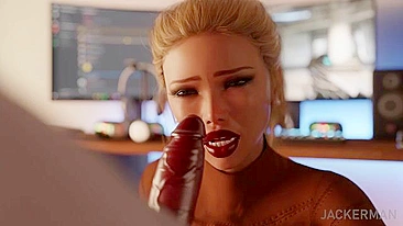 Cock worship session from a pretty babe that looks so good in the nude