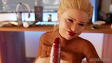 Cock worship session from a pretty babe that looks so good in the nude