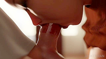 Cock worship session from a pretty babe that looks so good in the nude