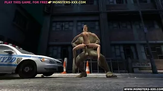 Oversized penis happily stretching her tight little vagina in a taboo video